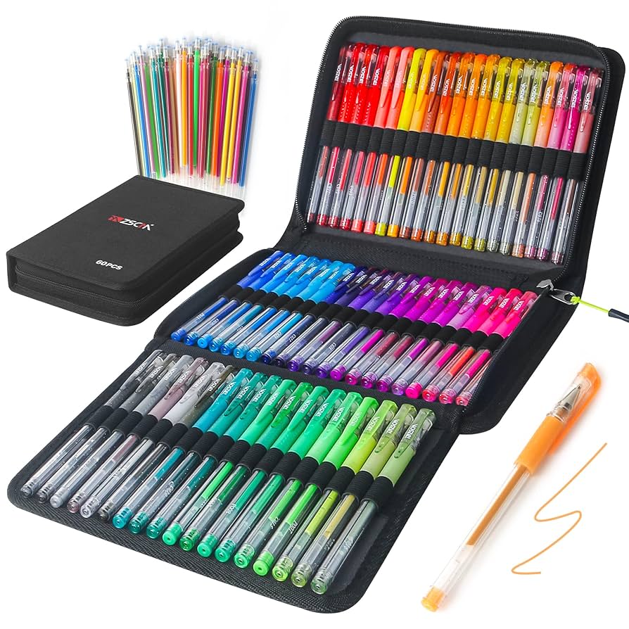 PEN商品です♪ Amazon | ZSCM グリッタージェルペン120本セット 60色ペン